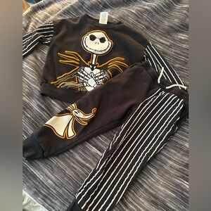 Disney Black and White Jack Skellington Graphic Sweat Suit